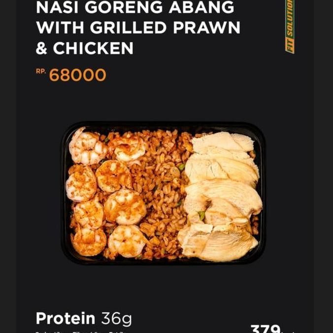 

HIW Low Cal Nasi Goreng Abang with Grilled Prawn & Chicken Breast. Diet