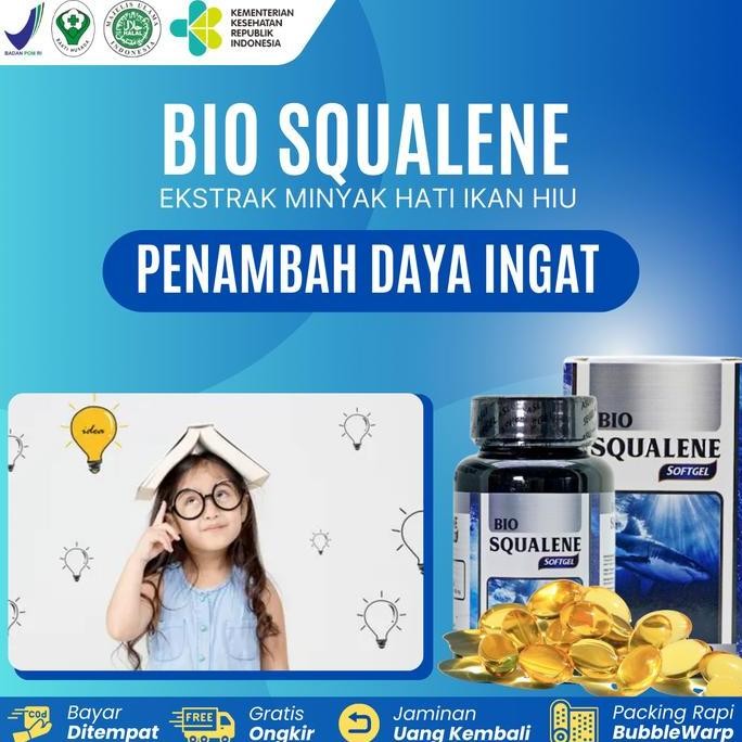

Terlaris Minyak Ikan Penambah Daya Ingat Otak Anak Dan Dewasa Vitamin Otak Cerdas Bio Squalene Softgel