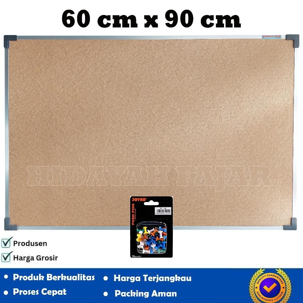 

SPIROS SOFTBOARD - PIN BOARD - CORK BOARD - PAPAN PENGUMUMAN - PAPAN MADING GANTUNG POLOS 60 X 90 CM