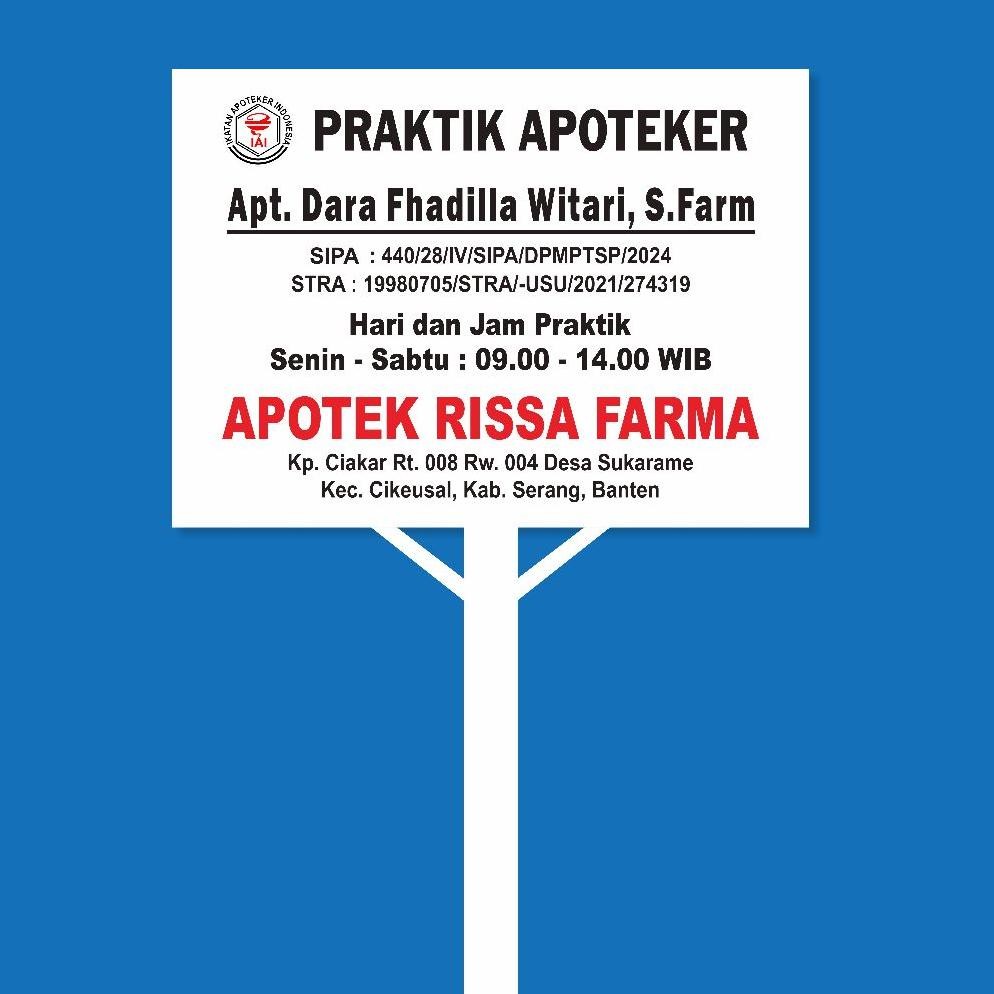 

SPIROS PLANG PAPAN NAMA BESI (+TIANG)USAHA, BIDAN, DOKTER, APOTEK, DLL