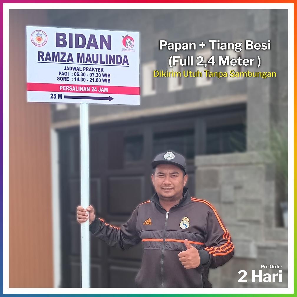 

SPIROS PLANG PAPAN NAMA BESI 60 X 40 CM + TIANG