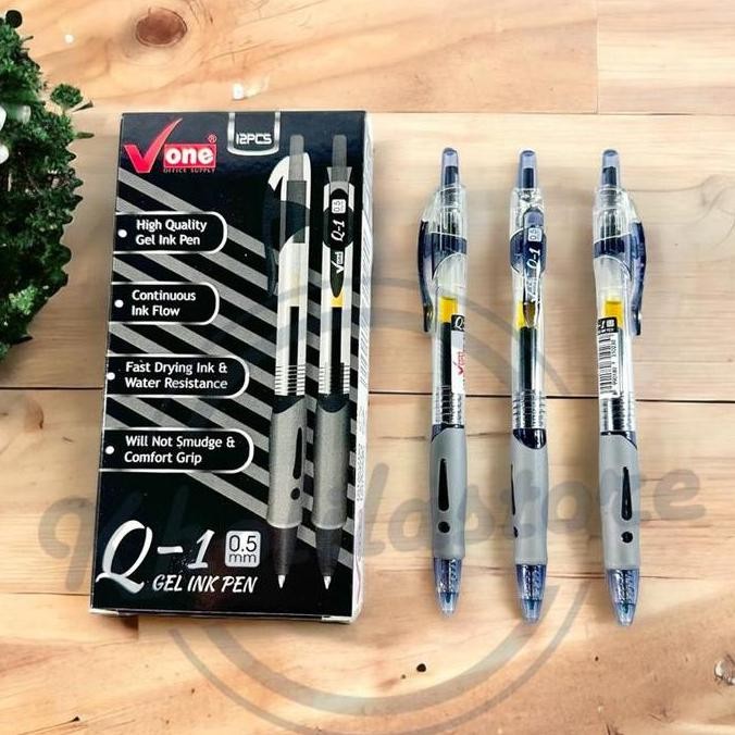 

Pulpen Gel Cetek V-One Q-1 Hitam isi 12 pcs Termurah