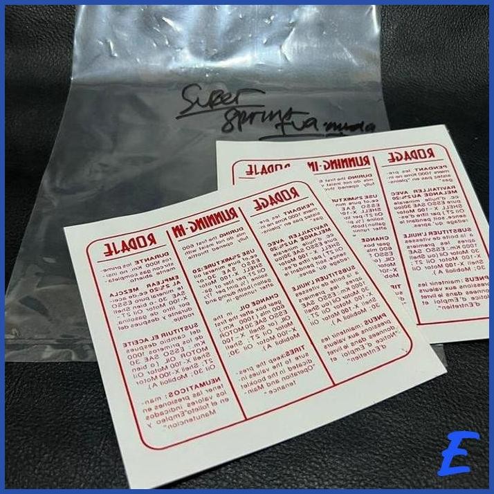 | ASM | STIKER RUNNING IN ORIGINAL IMPORT BAHASA LUAR VESPA SUPER SPRINT BAGUS