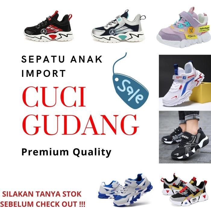 Sepatu Sneakers Anak Import Laki-Laki & Perempuan Cuci Gudang