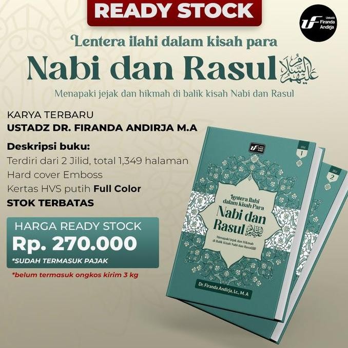 ready BUKU LENTERA ILAHI DALAM KISAH PARA NABI DAN RASUL (TERBARU) -  KARYA USTADZ DR. FIRANDA ANDIR