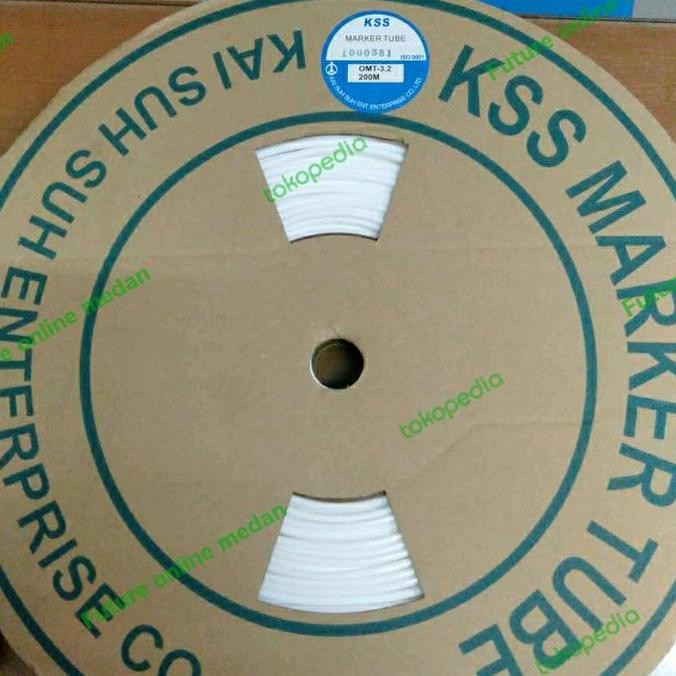 Marker Tube Putih OMT- 3.2 / 3,2 mm KSS selang marking penanda @ 200m