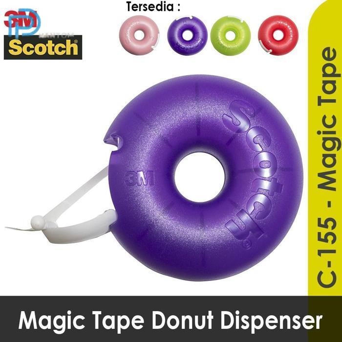 

BARU 3M SCOTCH MAGIC TAPE DONUT DISPENSER DONAT DISPENSER C-155