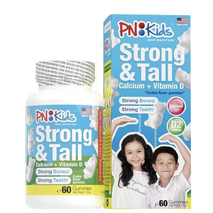 Terlaris PN Kids Strong & Tall Calcium + Vitamin Gummies For Kids (For Strong Bones & Teeth) 60s SAL