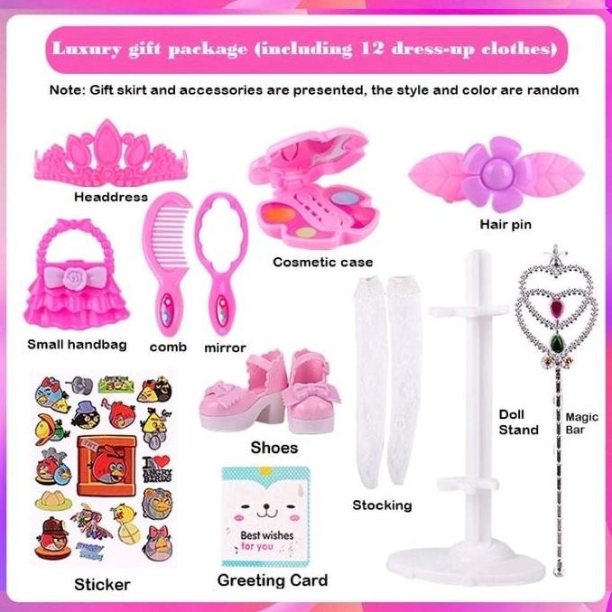 Mainan anak perempuan Boneka BJD doll 60 cm princess set premium Set Hadiah Set Hadiah