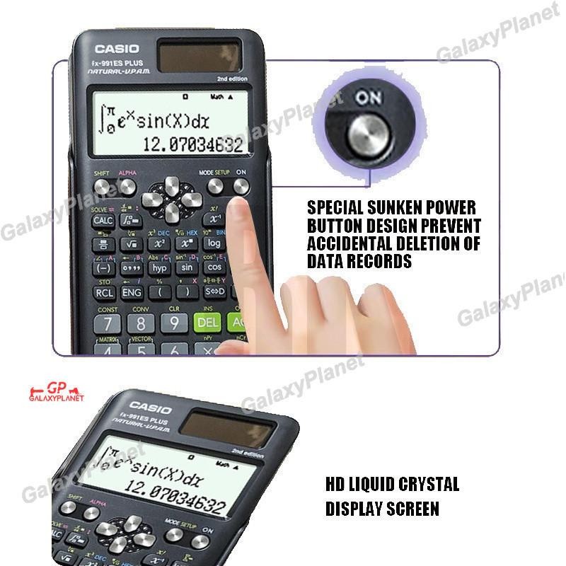 

Kalkulator Scientific Casio Ilmiah Fx-991Ex/991Es-Plus Calculator Scientific Casio Kalkulator Casio Scientific 417 Fungsi/Dua Sumber Tenaga Baterai Dan Tenaga Matahari/40 Konstanta Rumus