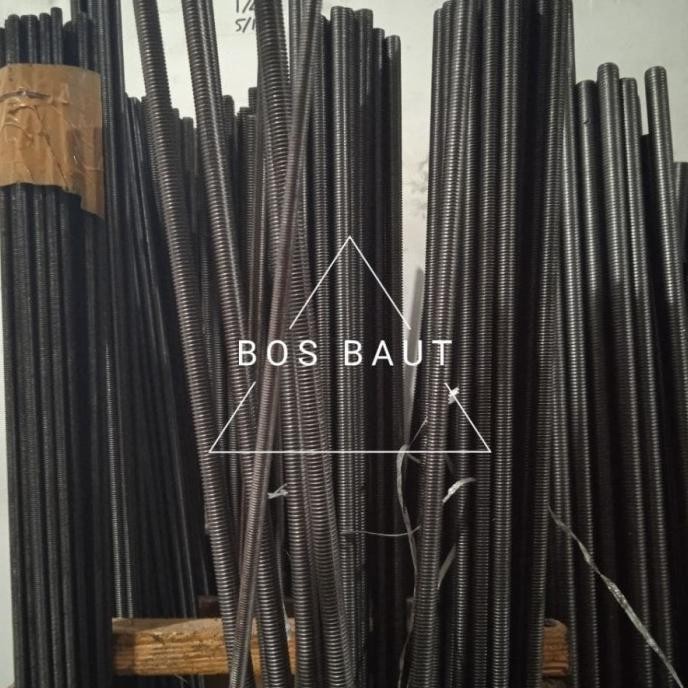 AS DRAT BESI MENTAH M20 - STUDBOLT M20X1METER P2.50