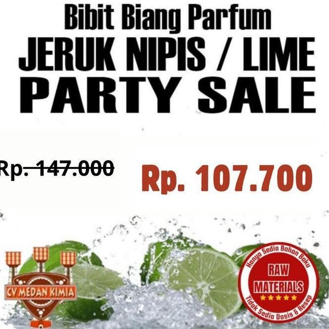 

Terlaris Termurah Bibit Biang Parfum Jeruk Nipis 1Liter Fragrance Oil Essence 1 Liter Berkualitas