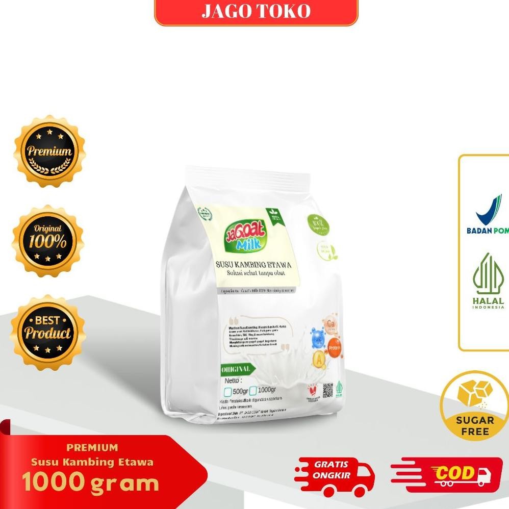 

NEW!!! Premium Susu Bubuk Kambing Non Sugar Jagoat | Murni 100% Organik