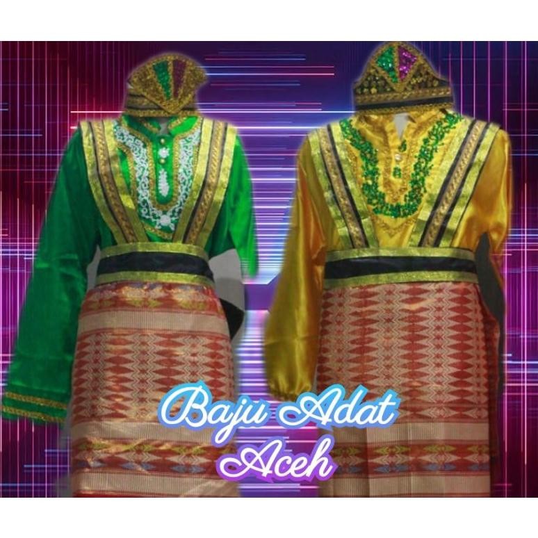 Ready Baju Adat Aceh Dewasa // Tari Saman Aceh (Pria/Wanita )