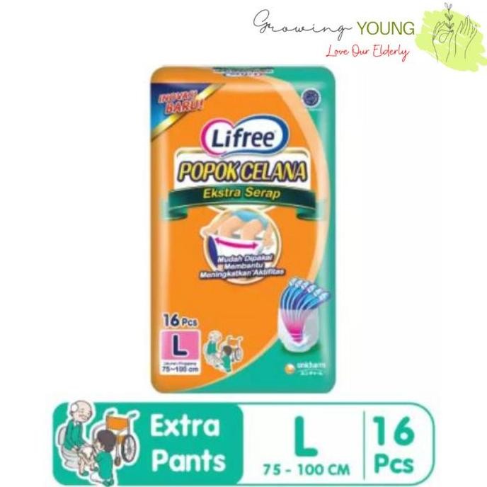 READY Lifree popok celana dewasa ekstra serap / Lifree extra serap - L 16