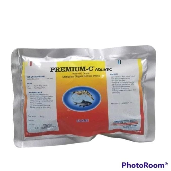 Terlaris Premium-C Aquatic 100 Gram / Vitamin C Ikan Dan Udang
