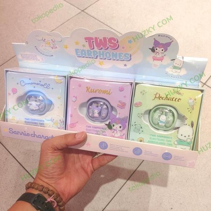 Miniso X Sanrio  Tws Earphones Colored Beans Model M99 Kuromi New Stok