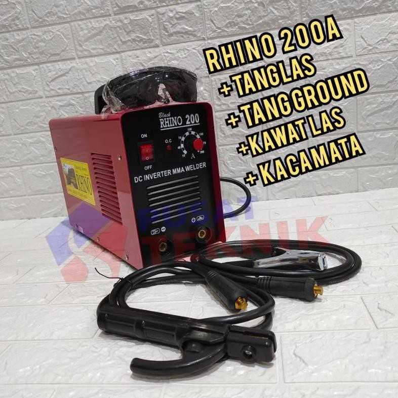 Mesin Las Rhino MMA 200A Mesin Las Inverter Black Rhino 200A Mesin Las Listrik MMA-200A Mesin Las