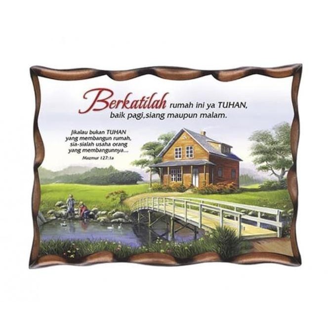 Hiasan Dinding Berkatilah - Pajangan Rumah Kristen atau Katolik