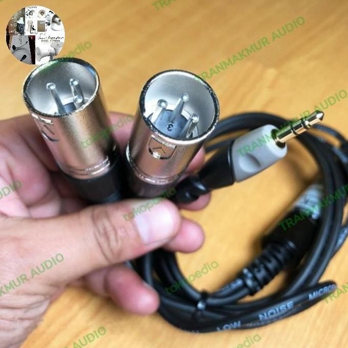 Jack Audio Hp Laptop Ke Mixer Dan Soundcard Jack 3,5Mm To Xlr Stereo New Stok