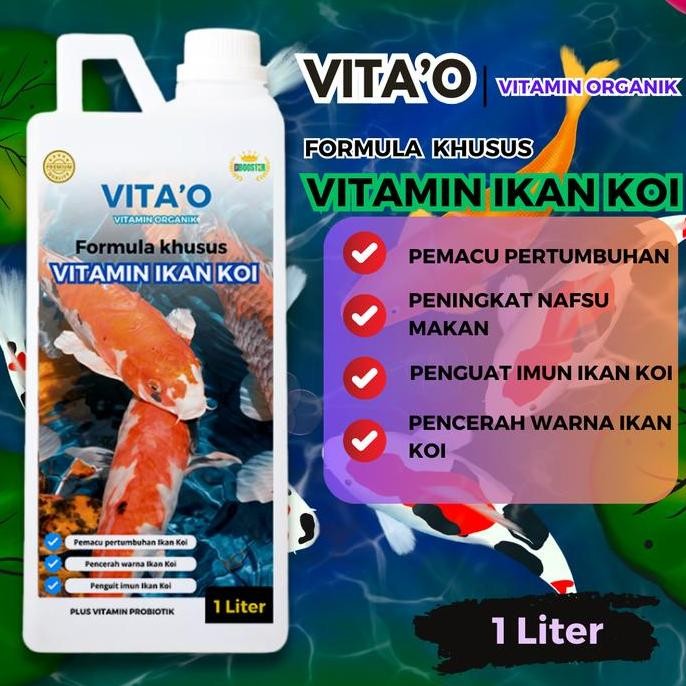

Terlaris Vita'O Vitamin Dengan Formula Khusus Ikan Koi 1 Liter Pemacu Pertumbuhan Ikan Koi
