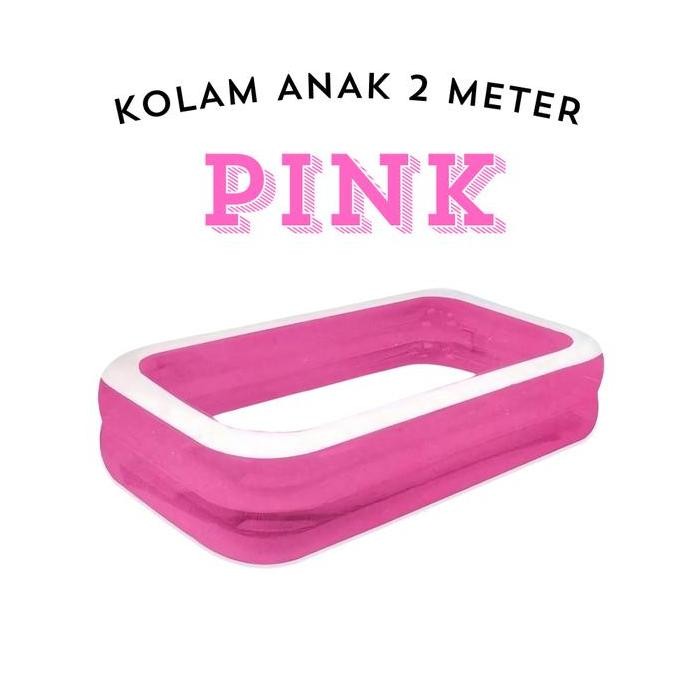Kolam renang anak 2 meter warna pink dan biru termurah dari kidszone Mainan