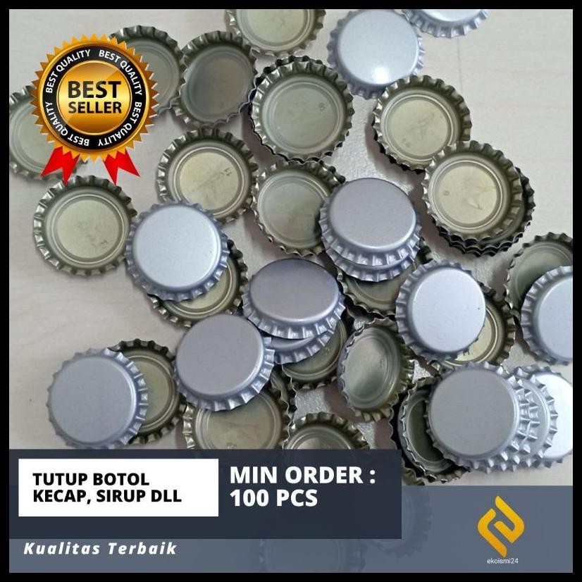 [100 BIJI] TUTUP BOTOL CROWN / KEMPYENG CAP CROWN ALUMUNIUM