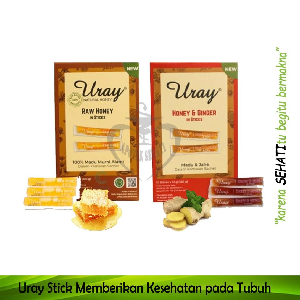 

Madu Uray Honey Stik 12 Gram Madu Sachet Murni Honey Ginger AST nUg