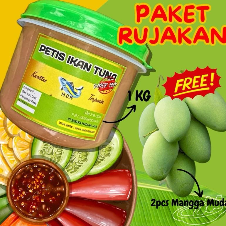 

(Sakera) PAKET RUJAKAN 1KG PETIS IKAN TUNA FREE MANGGA MUDA nUg