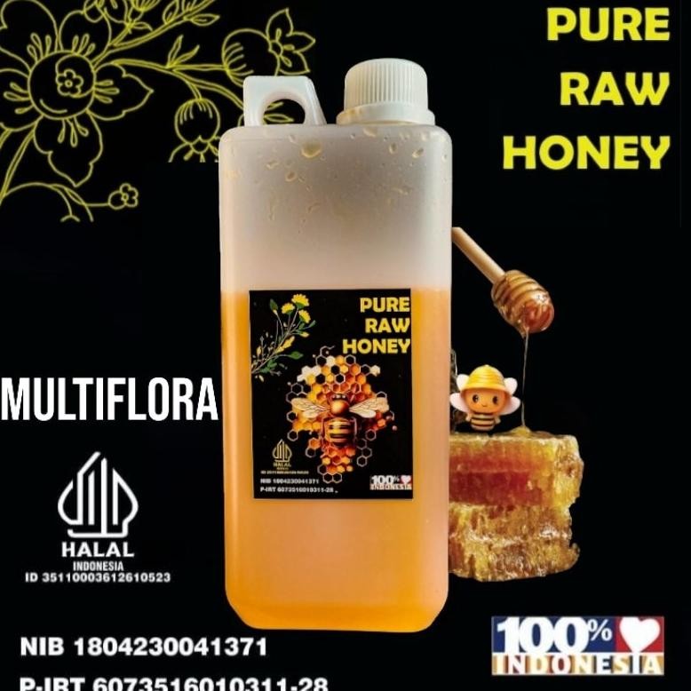 

[ GROSIR ] Madu Murni Nektar Multiflora Asli 100% 1 Kg Pure Natural Raw Honey AST nUg