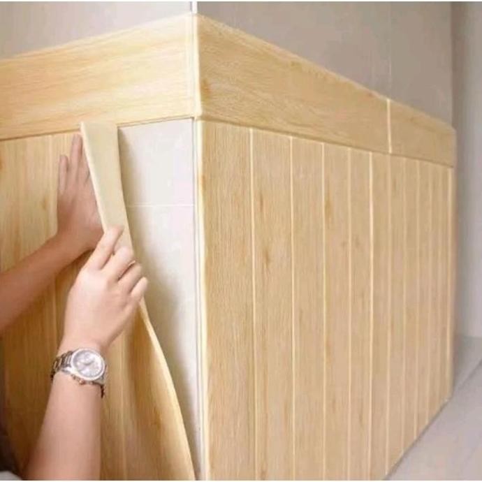 (Expert) WallFoam 3D Motif Kayu Wall Foam Kayu Foam Dinding 3D Wall Foam Dinding Motif Kayu