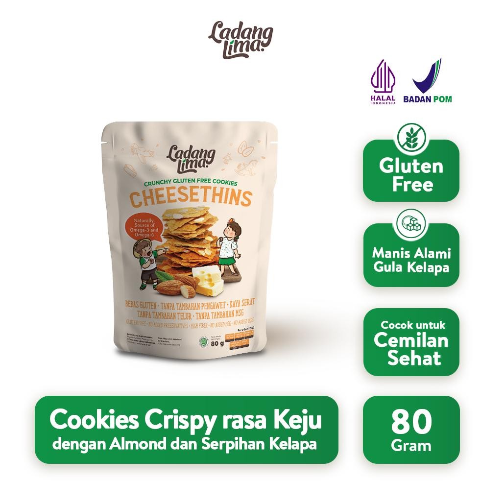 

Ladang Lima - Cheesethins Cookies 80g | Healthy Cookies With Protein AST nUg