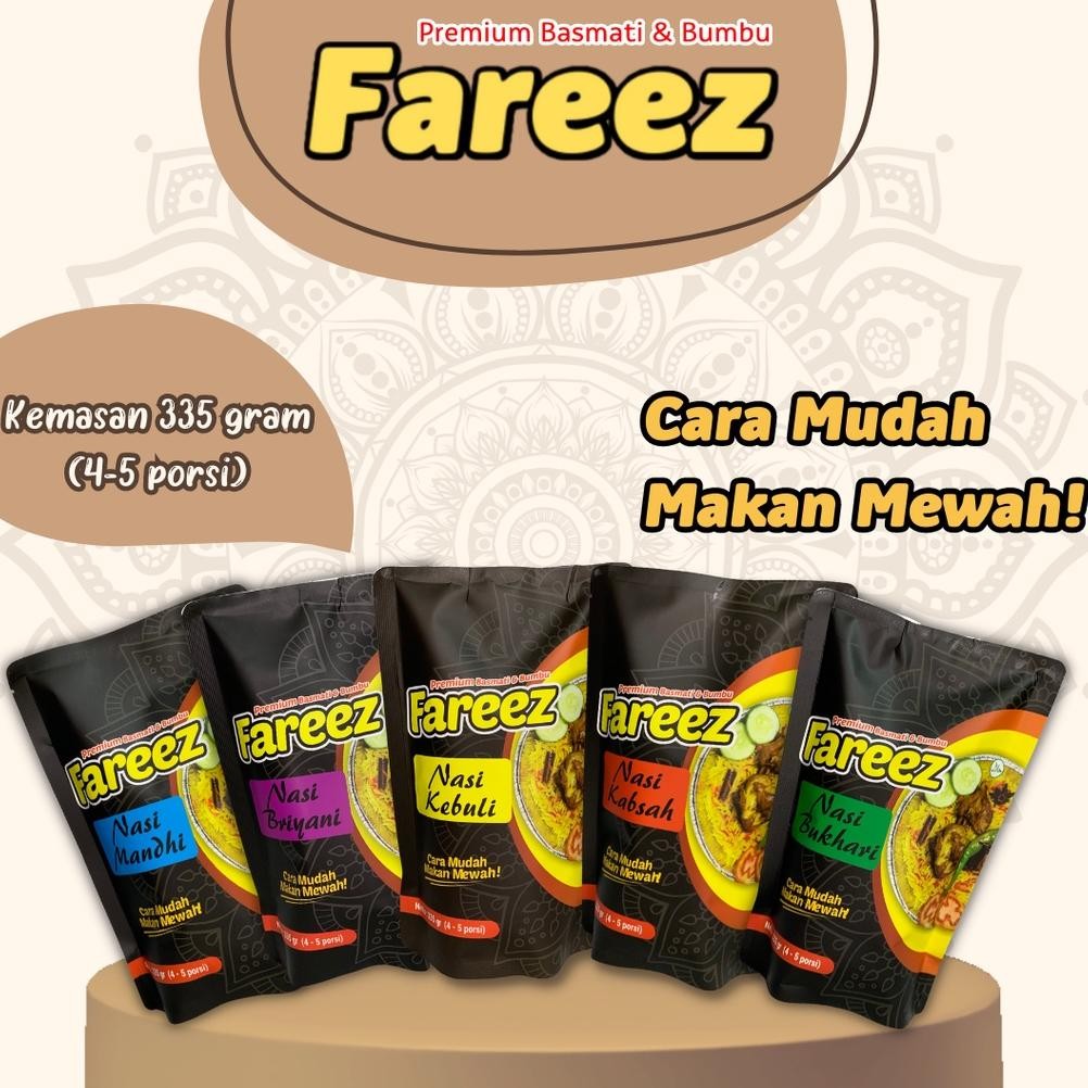 

Fareez Basmati instant, Beras Basmati + Bumbu Kemasan 335 gram nUg