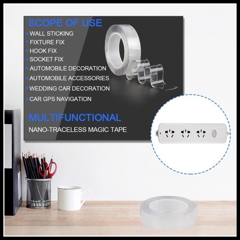 

DOUBLE TAPE NANO BENING 2 SISI TRANSPARANT SANGAT KUAT TANPA BEKAS 3 METER 5 METER