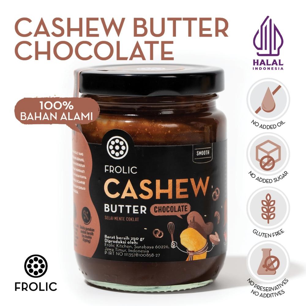 

FROLIC Cashew Butter Chocolate - Selai Kacang Mente Mede Coklat AST nUg