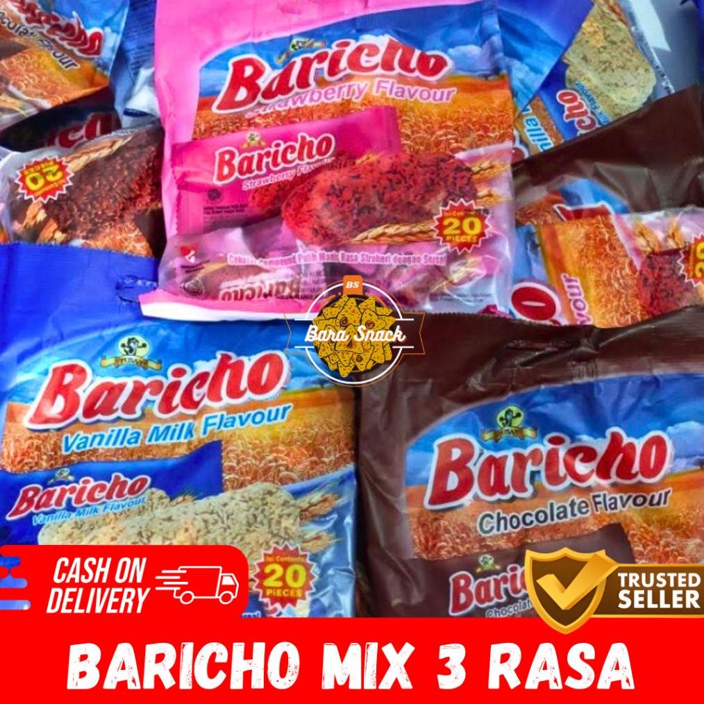 

[ PROMO ] Baricho Mix Isi 3 Pack / Snack Oat Sereal Gandum Bar Termurah AST nUg