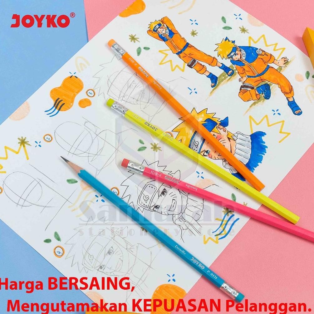 

RB Pensil Kayu Joyko 2B P8131 isi 36 pcs per Box / Trifelo TF 789 2B - Box isi 36 batang / Wood Pencil Metalik Toples