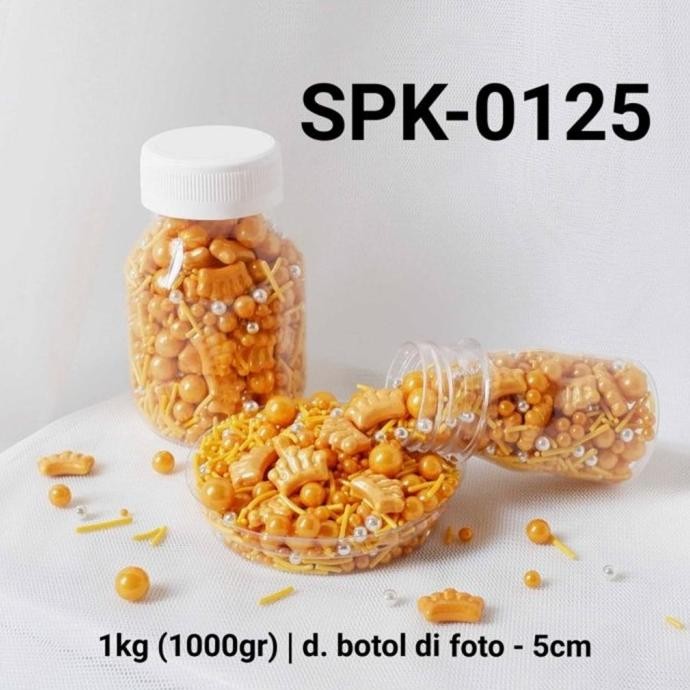 

:::::::] SPK-0125 Sprinkles sprinkle sprinkel 1kg 1 kg kilo crown mahkota emas