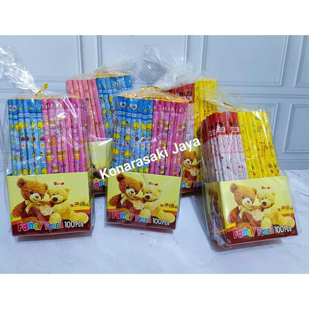 

RB 100 PCS Pensil 2B Kayu Karakter Fancy ISI 100