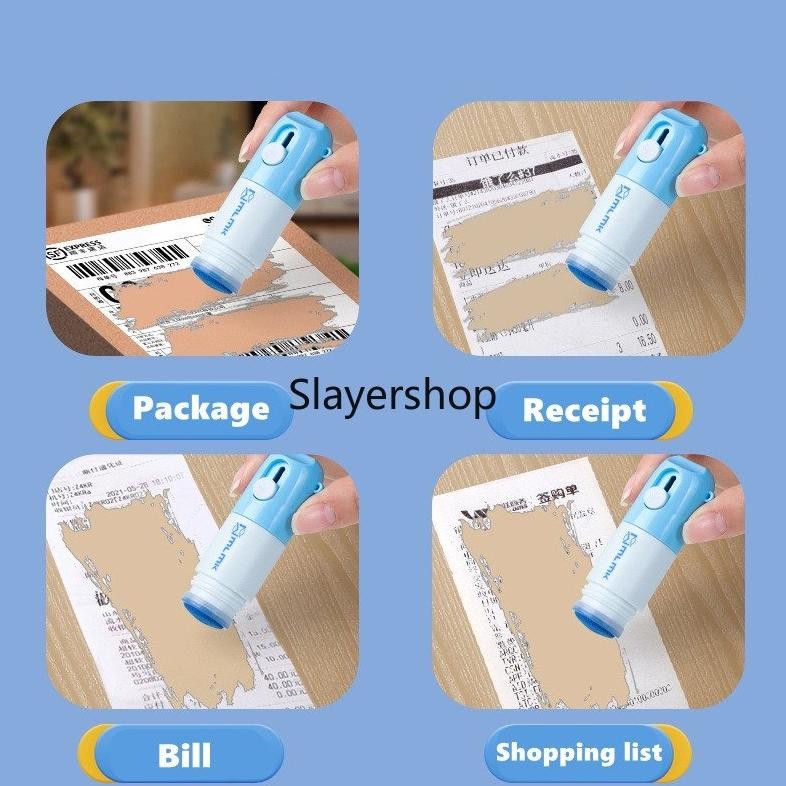 

RB 2in1 Thermal Paper Correction Fluid with Cutting Tool Box Opener Privacy Protection Quick-Drying Eliminate Fonts