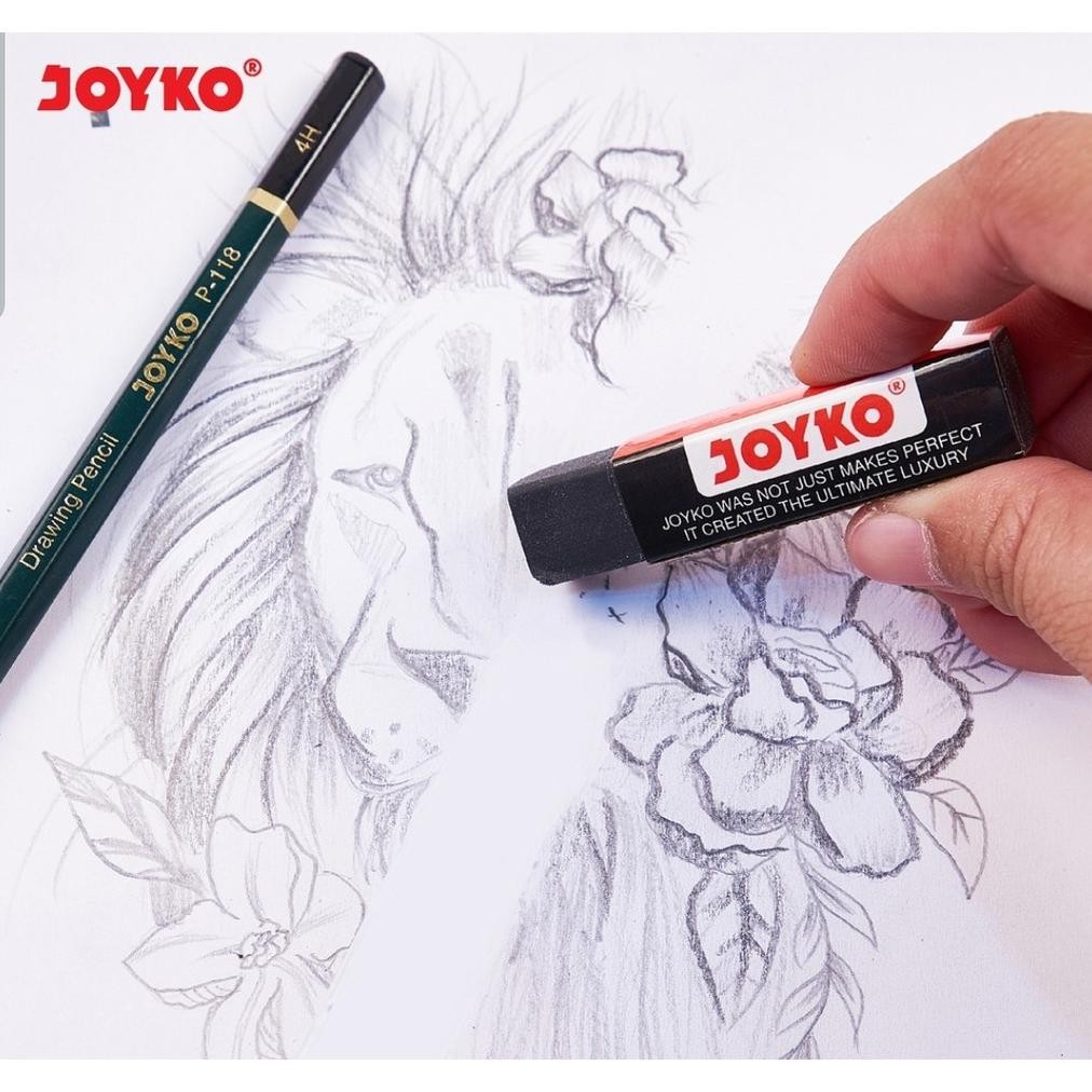 

RB [D] Eraser / Penghapus Joyko EB-30 Hitam Besar (1 Pak isi 30 Pcs)