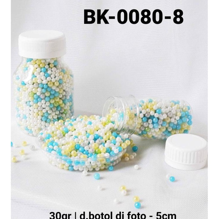 

>>>>>] BK-0080-8 Sprinkles sprinkle sprinkel 30 gram mutiara mix biru kuning