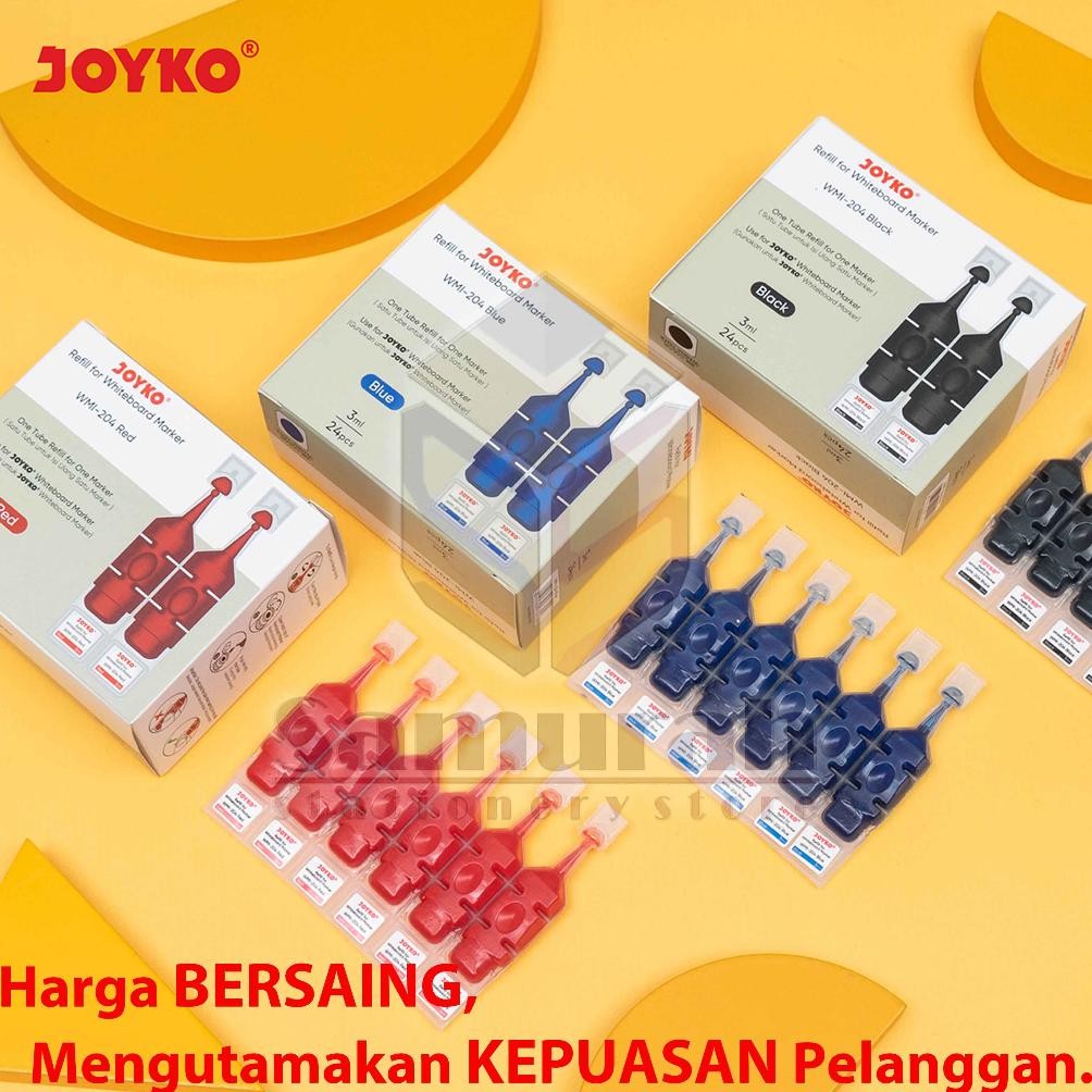 

RB Tinta White Board Joyko WMI 204 Isi Ulang Refill Khusus untuk WM 65 / WM-65 Warna Hitam - Biru - Merah