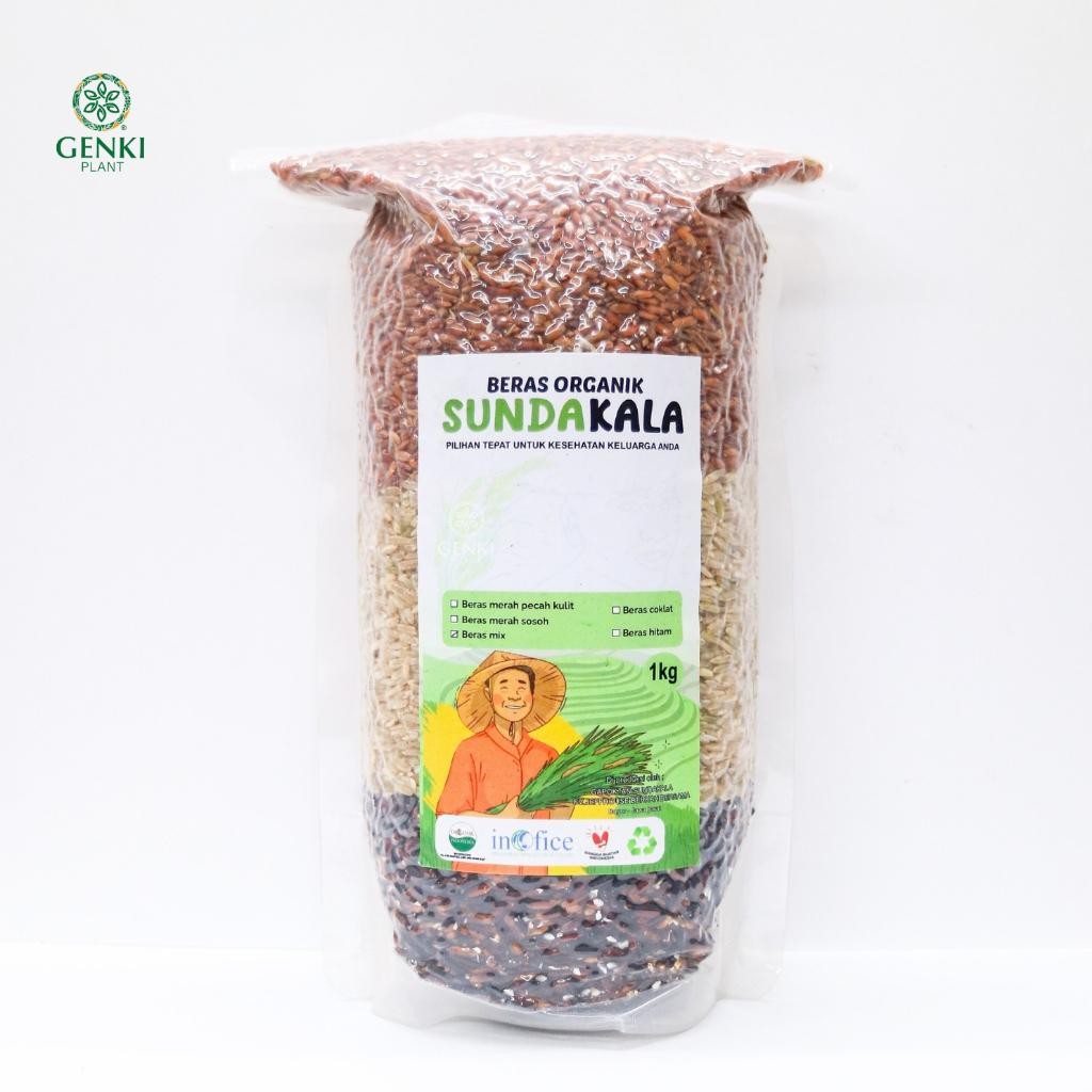 

NEW PRODUCT SUNDAKALA BERAS MIX MERAH COKLAT HITAM ORGANIK / MIX RICE - 1 KG NATURES TOUCH.