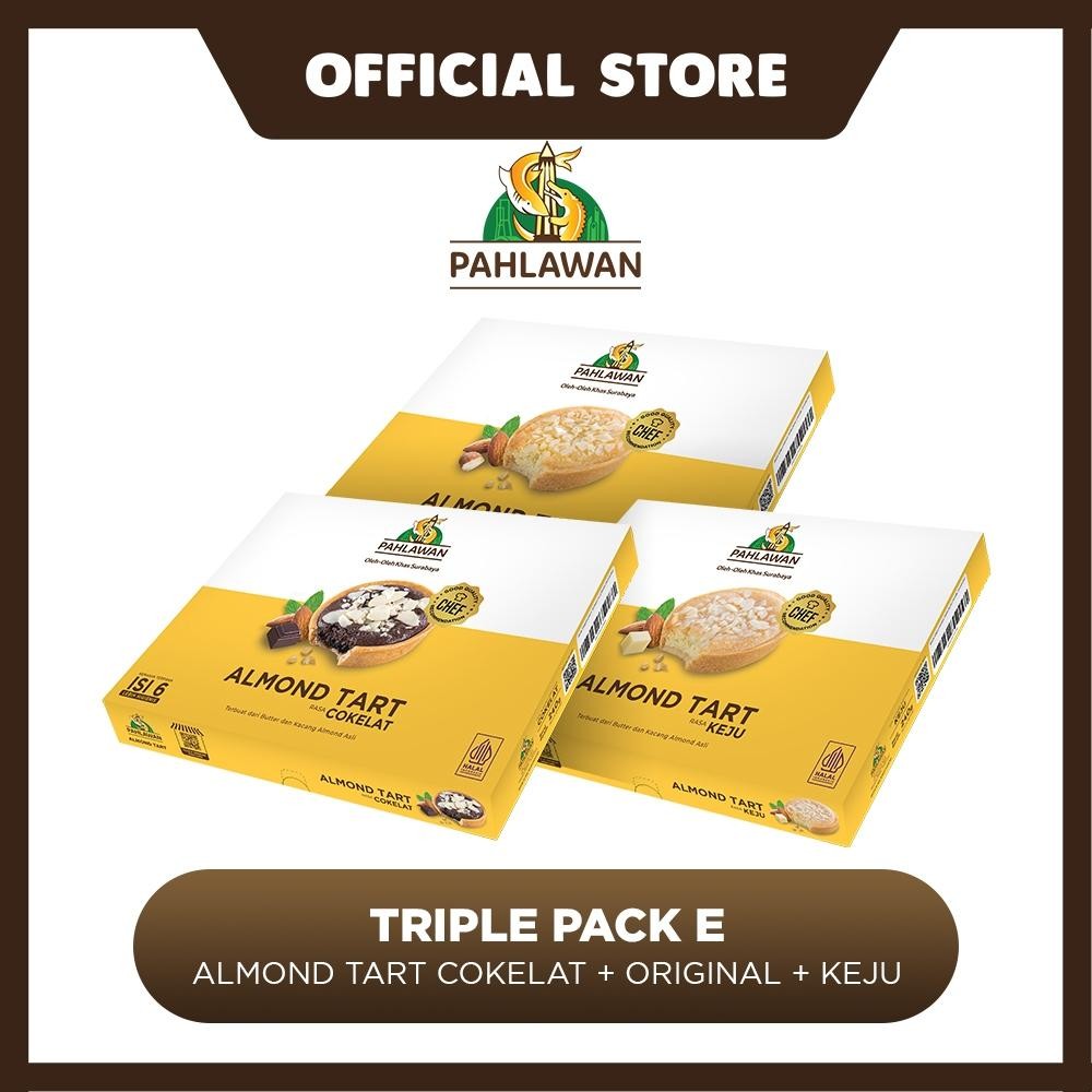 

NEW PRODUCT TRIPLE PACK E (ALMOND TART PAHLAWAN - 1 COKELAT + 1 KEJU + 1 ORIGINAL) NATURES TOUCH.