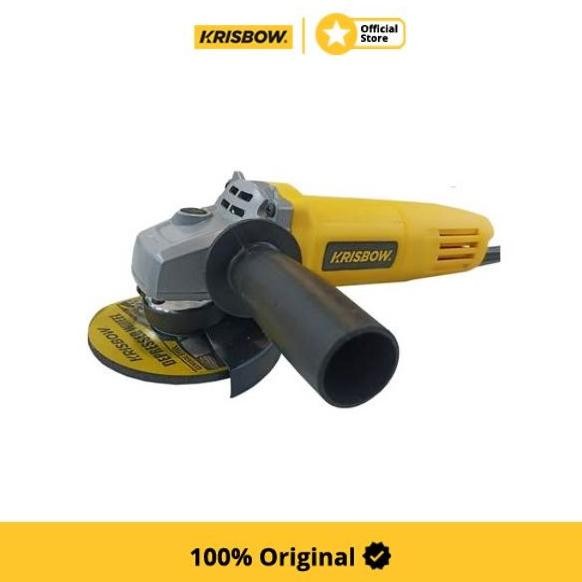 Krisbow Mesin Gerinda Tangan 600 watt 100Mm Irag43 Mesin Penghalus Perkakas Peralatan Bangunan Alat 