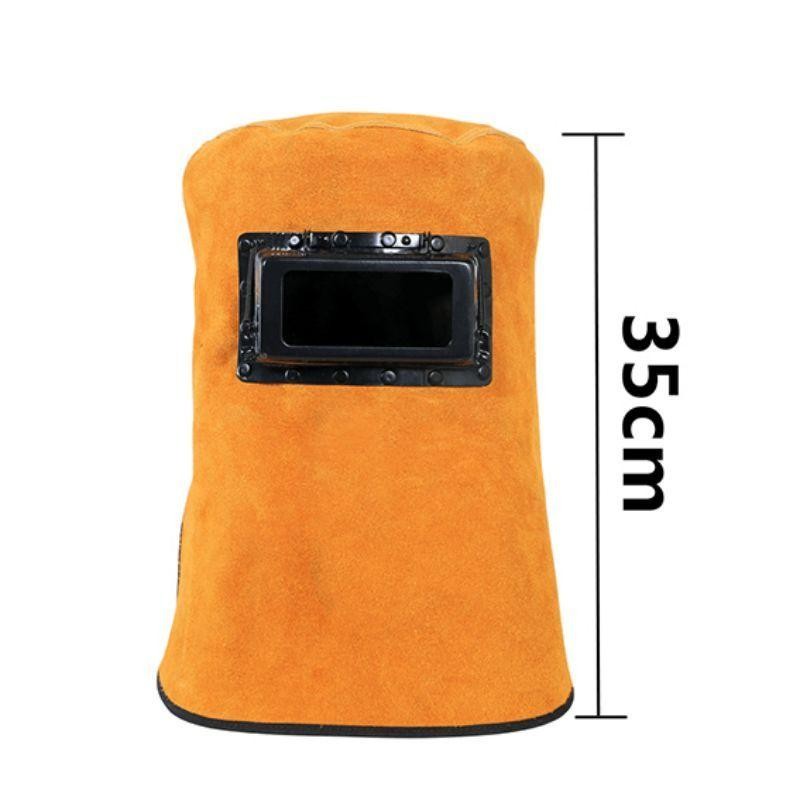 Topeng Las Kulit Topi Las Kulit Welding Foot Cover Kulit Leather Welding Mask Topeng Las Listrik Ful