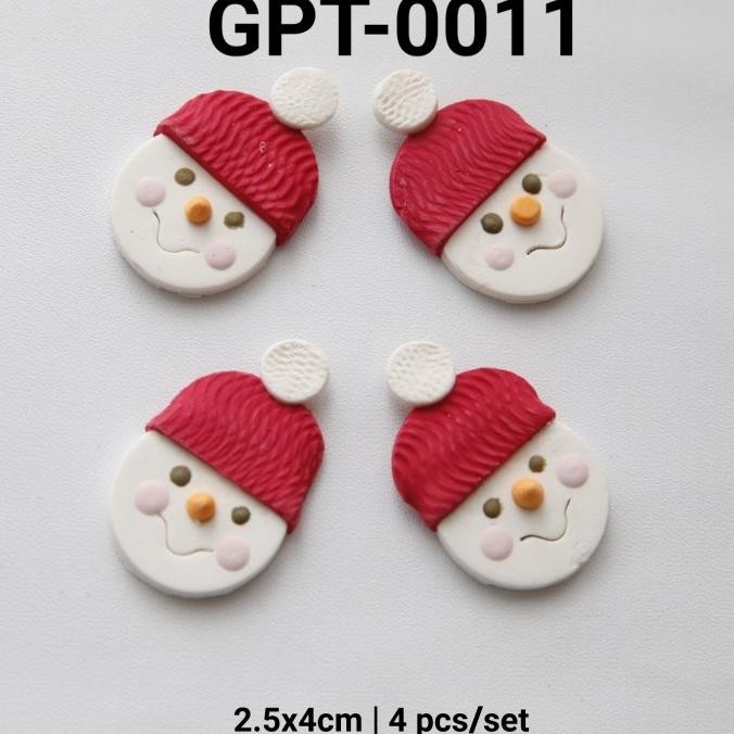 

Produk Unggulan] GPT-0011 Hiasan kue natal christmas gumpaste snowman boneka salju