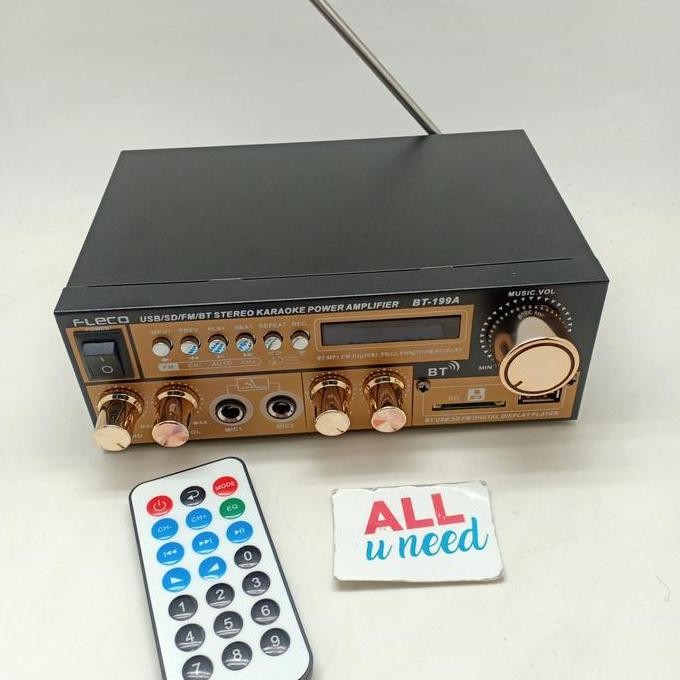 Amplifier Bluetooth Fleco Bt-199A - Ampli Fleco 199A Amplifier Karaoke New Stok