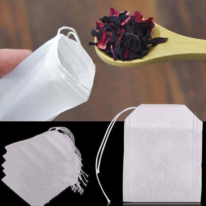 

monggo] Kantong Teh Celup Kosong Teabag 100 PCS T110 PUTIH PROMO